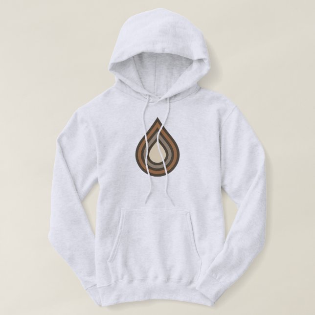Drop Layered Artwork Men's Hooded Sweatshirt (Design framsida)