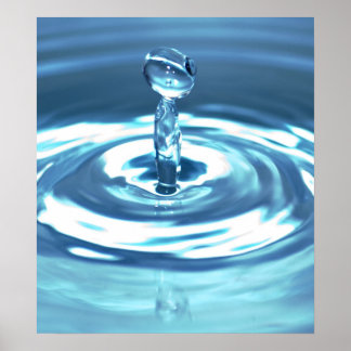 Droplet canvas vatten poster