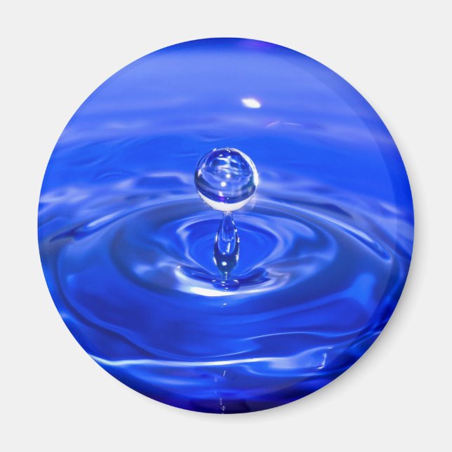 Droplet coola Blue Vatten Magnet (Framsidan)