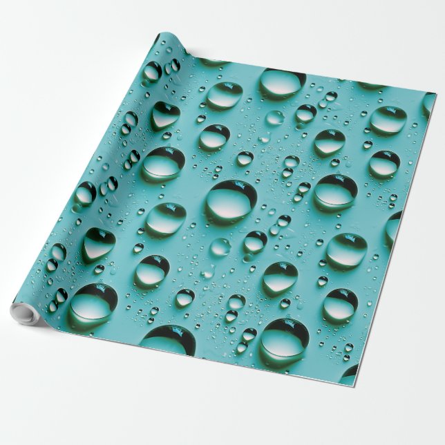 Droplet vatten presentpapper (Utrullad)