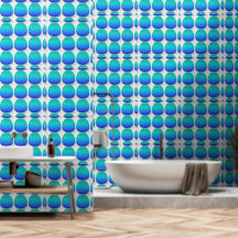 Droplets av blått övertoningsglas från Aqua