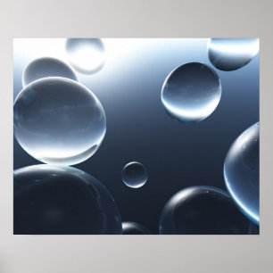 Droplets för mörk Vatten Poster