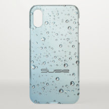 Droplets i Vatten får rensa iPhoneX Namn Monogram
