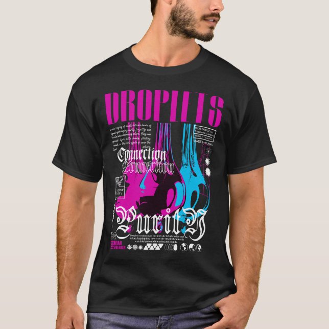 Droplets Tshirt T Shirt (Framsida)