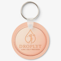Droplyt Golf Aura Logonyckelring
