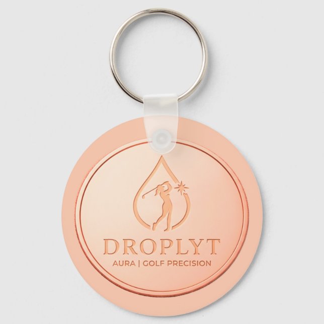 Droplyt Golf Aura Logonyckelring Nyckelring (Framsida)