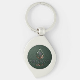 Droplyt Golf Heritage Green Swirl Silverfärgad Nyckelring