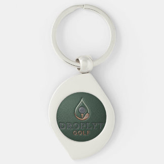 Droplyt Golf Heritage Green Swirl Silverfärgad Nyckelring