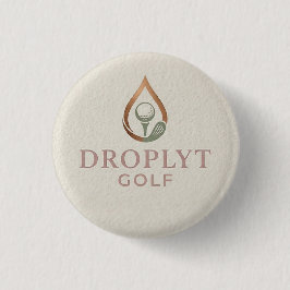Droplyt Golf Signature Button (Pink Logo) Knapp