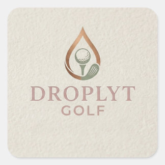 Droplyt Golf Signature Sticker Fyrkantigt Klistermärke