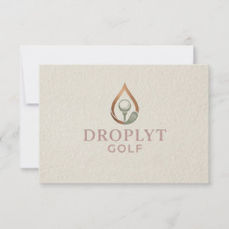 Droplyt Golf Signature Thank You Card Tack Kort