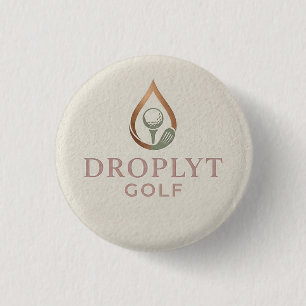 Droplyt Golf Signaturknapp (Rosa Logotyp) Knapp