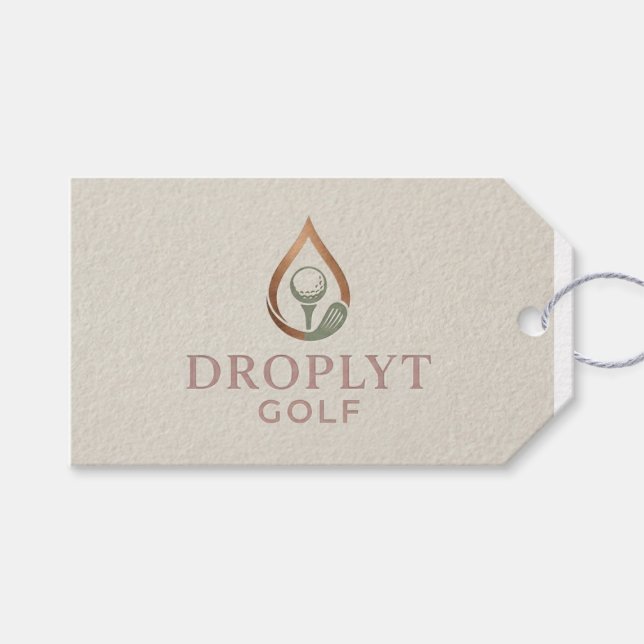 Droplyt Golf Signaturpresentetikett Presentetikett (Framsidan (Horisontell))