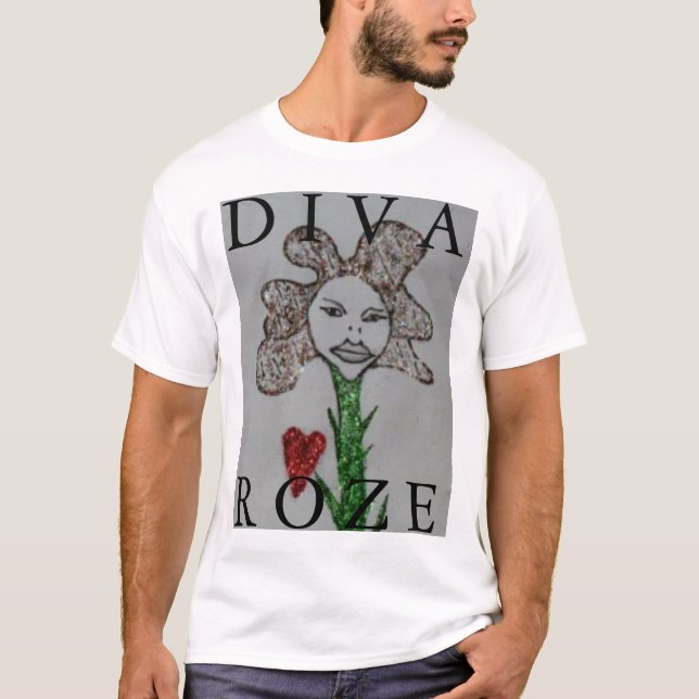 DROPP FÖR DIVA ROZE T SHIRT (Framsida)