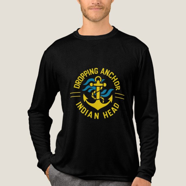 Droppa Anchor Logotyp Longsleeve T Shirt (Framsida)