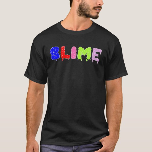 droppa flerfärgad stavningsbild för text t shirt (Framsida)