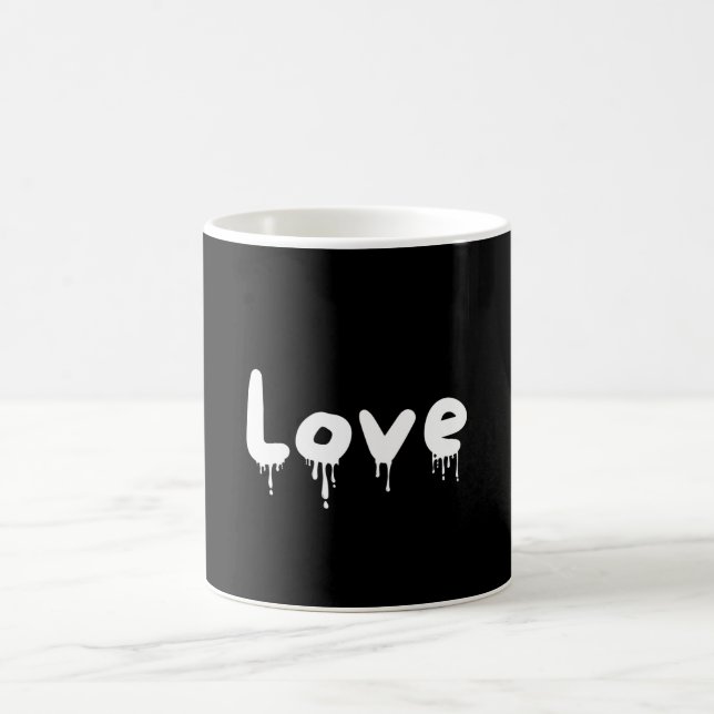 droppade Kärlek vit Kaffemugg (Center)