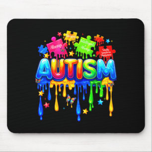 Droppande dropp-pussel autistisk autism medvetenhe musmatta