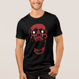 Droppande Röd Skalle: Gotisk Kant T Shirt