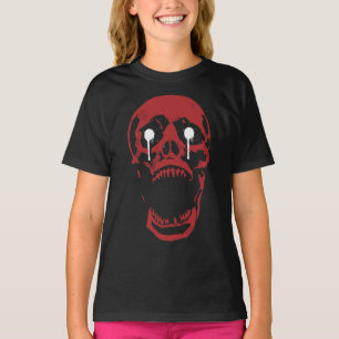 Droppande Röd Skalle: Gotisk Kant T Shirt