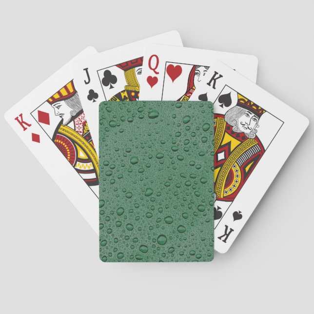Droppar av grönt vatten casinokort (Baksidan)