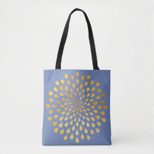 Droppar av Guld Sparkles Mandala över hela utskri Tygkasse
