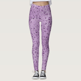 Droppar av lila vatten leggings