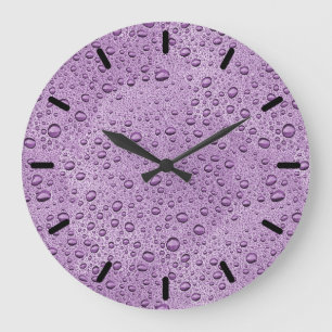 Droppar av lila vatten stor klocka