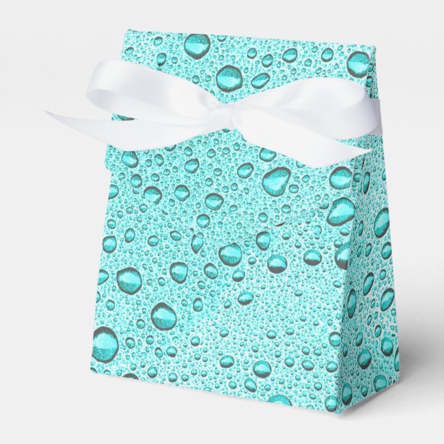 Droppar från Aquamarine vatten Presentaskar (Framsidan Sidan)