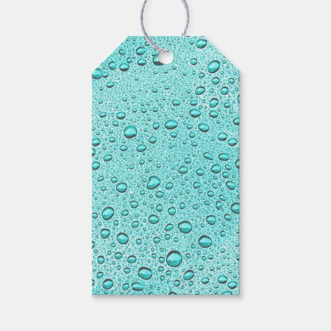 Droppar från Aquamarine vatten Presentetikett (Framsidan)