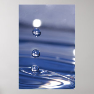 Droppar från vatten poster