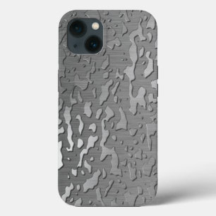 Droppar från vatten vid Metall i Brushed