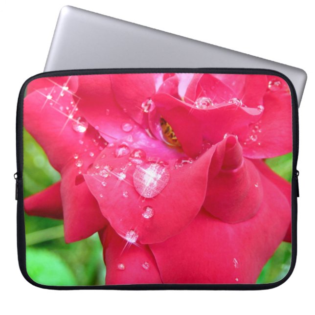 Droppar i Petals Laptop sleeve (Framsidan)