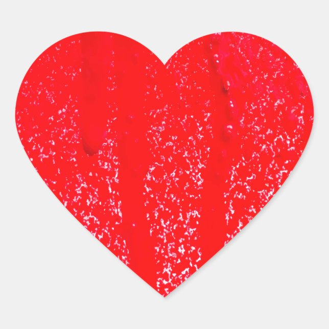 droppblod hjärtformat klistermärke (Framsida)