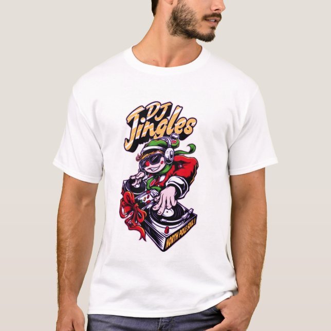 Droppin Beats med jingles: DJ Design T Shirt (Framsida)