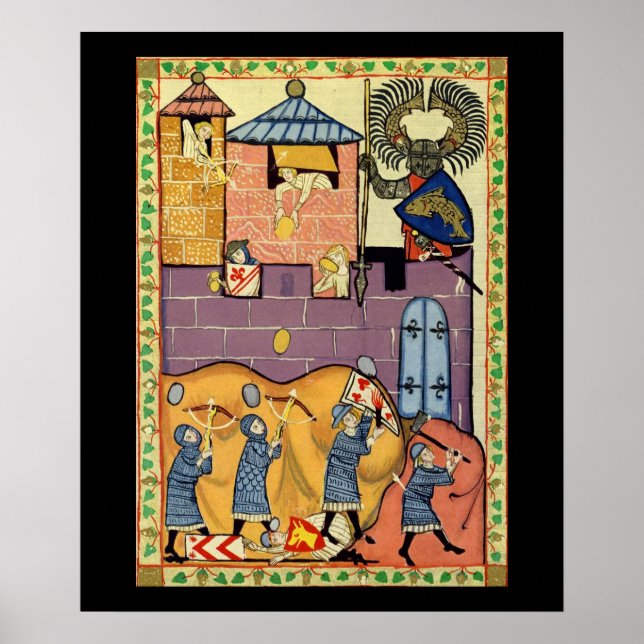 Dropping Sten, 14:e århundradets Codex Manesse Poster (Framsidan)