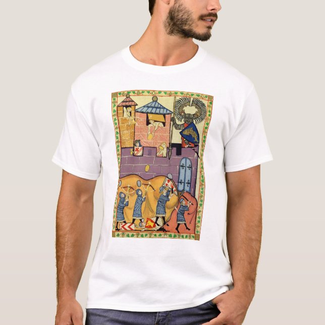 Dropping Sten, 14:e århundradets Codex Manesse T Shirt (Framsida)