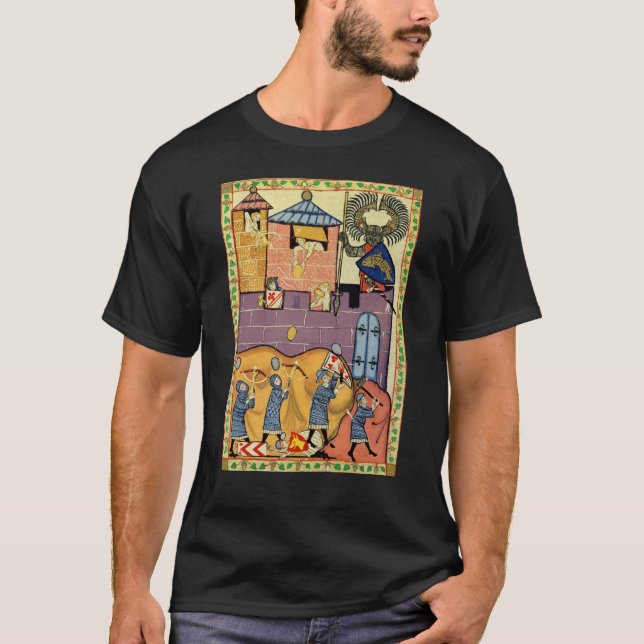 Dropping Sten, 14:e århundradets Codex Manesse T Shirt (Framsida)