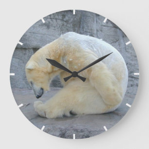 Dröret Polar Bear Stor Klocka