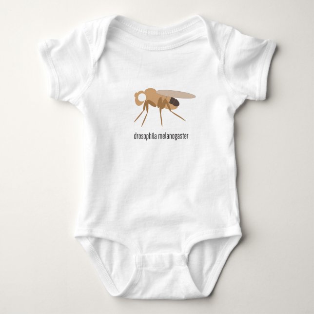 DrosophilababyBodysuit (vitögat) Tröja (Framsida)