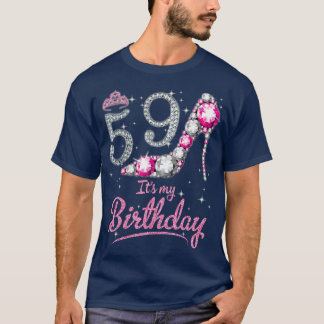 Drottning 59 år gammal min födelsedag Vintage Retr T Shirt