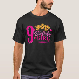 drottning 9:e födelsedag Party 9 år gammal dag T Shirt