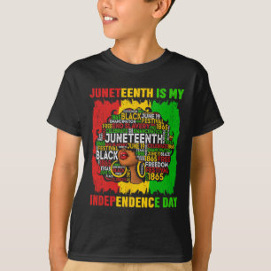 Drottning Afro Kvinna Juneteenth Är Min Oberoended T Shirt