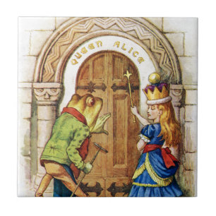 Drottning Alice & grodan i underland Kakelplatta