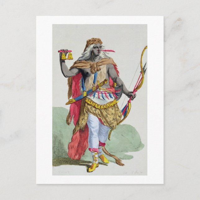 Drottning Anna Nzinga (1583-1663), från 'Receuil d Vykort (Framsida)