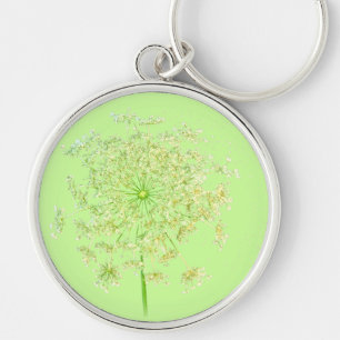 Drottning Anne's Snöre Gifts and Favors Rund Silverfärgad Nyckelring