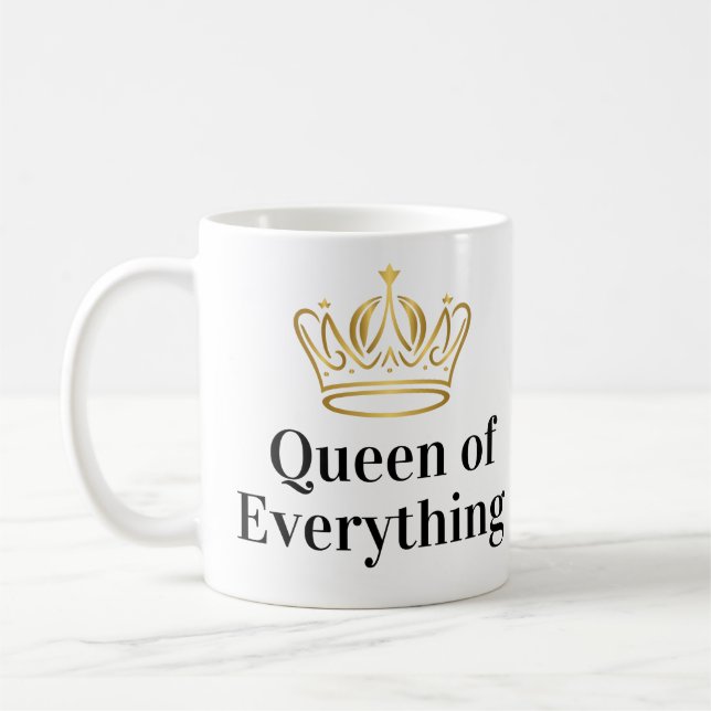 Drottning av Allting Coffee Mugg (Vänster)
