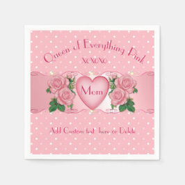 Drottning av Allting Rosa Mamma Pappersservett