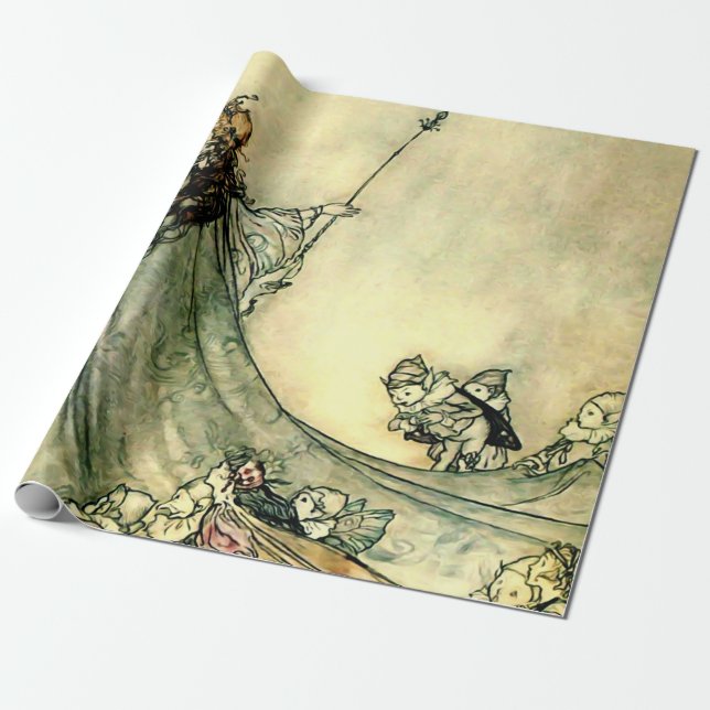 "Drottning av Älvorna" av Arthur Rackham Presentpapper (Utrullad)