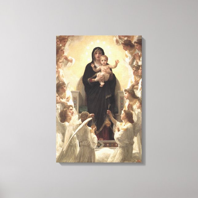 drottning av Änglar Regina Angelorum av Bouguereau Canvastryck (Framsida)